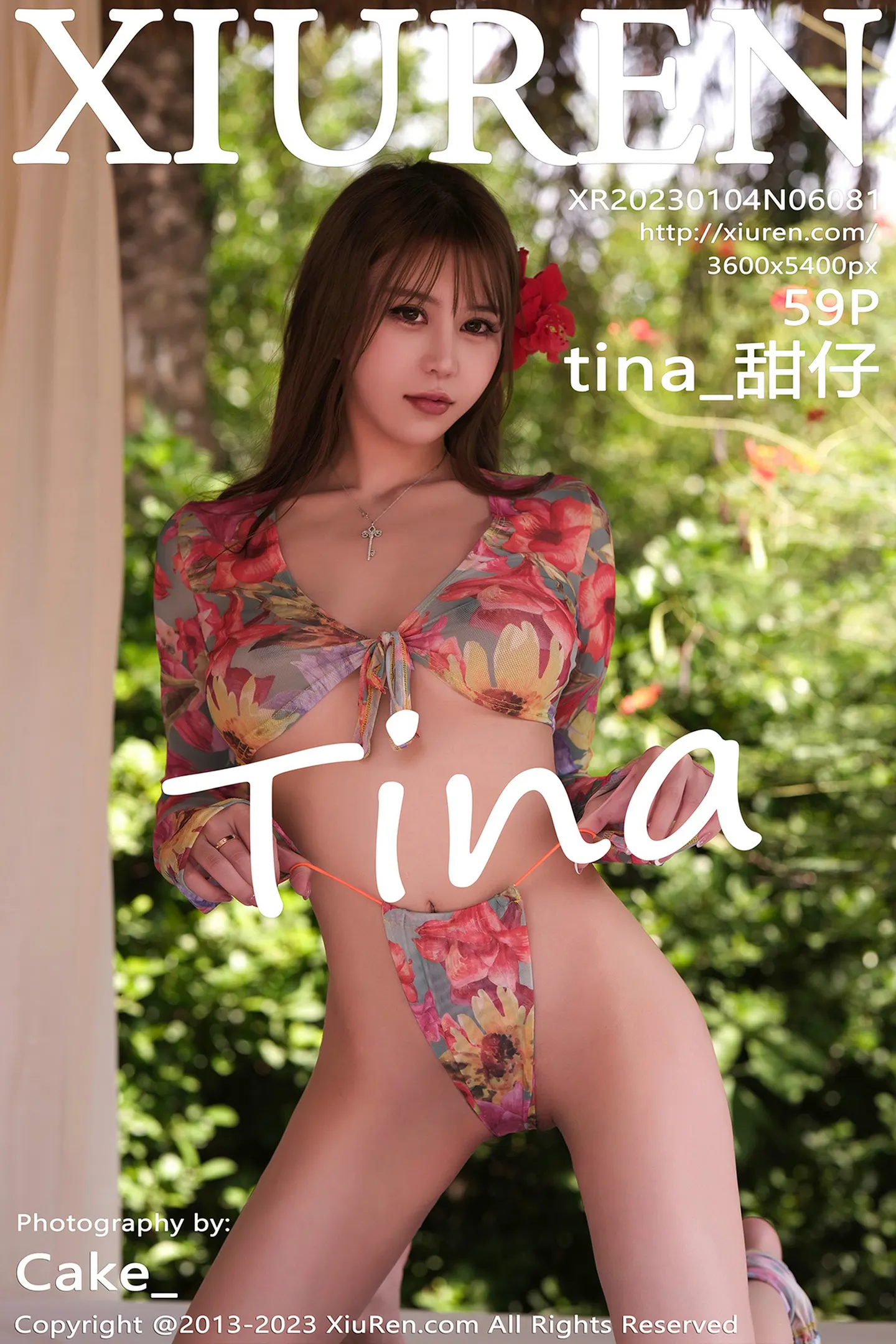 [XiuRen秀人网]No.6081_模特tina_甜仔海南旅拍性感花色比基尼秀凹凸身材迷人诱惑写真59P-秀人网 - XiuRen.Space